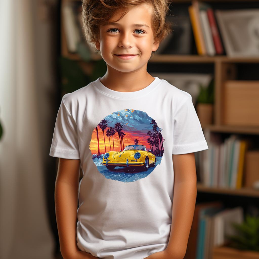 Camiseta Majica sa štampanim printom Cam 834, Dečija, Bela