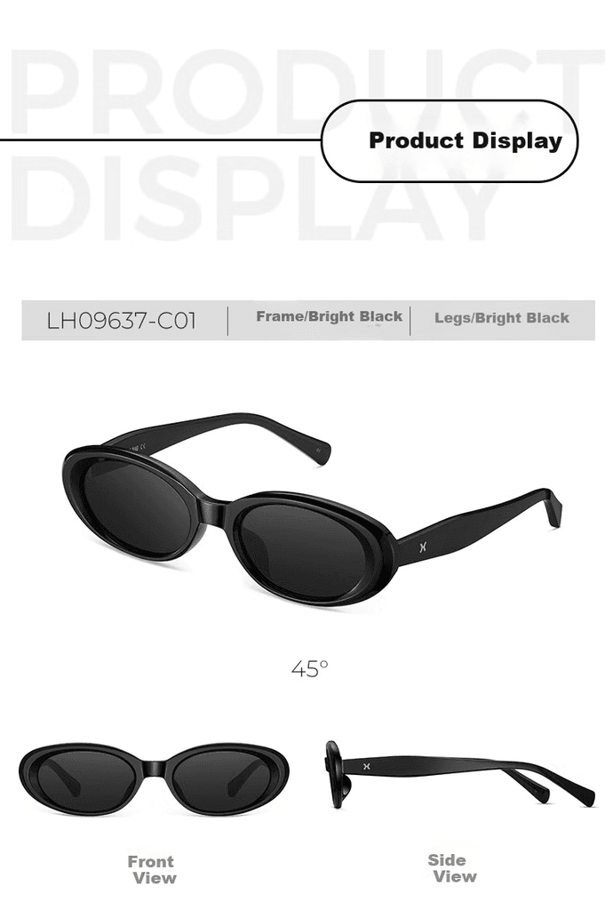 Loho Unisex naočare za sunce, Crne