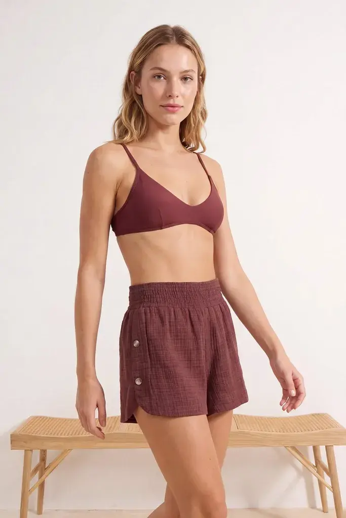 Trendyol Milla Ženski šorts Tbess26Sr00011, Smeđi