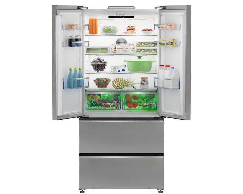 Beko Kombinovani frižider B3RGNE544HXB, 577l, NeoFrost,  ProSmart Inverter, Sivi