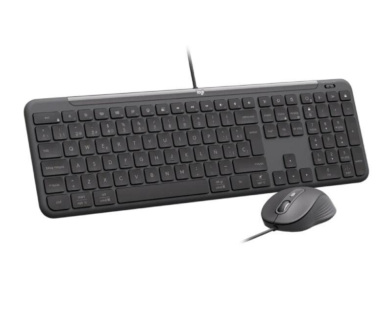 Logitech Komplet Žična tastatura, Membranska i miš MK620 Signature Combo, Graphite, USB-C, US