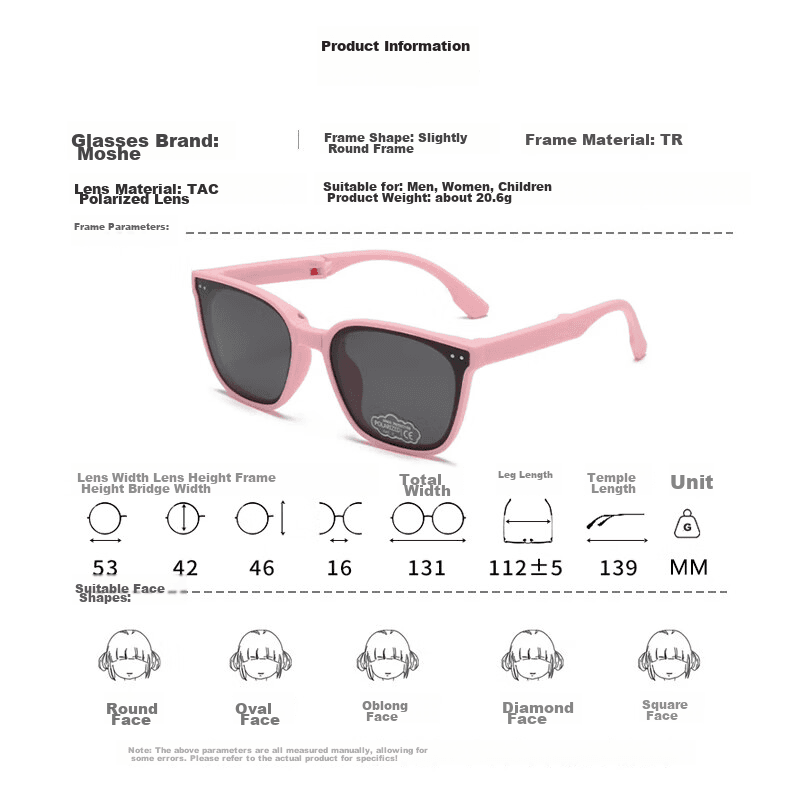 Mushe Unisex naočare za sunce, Roze
