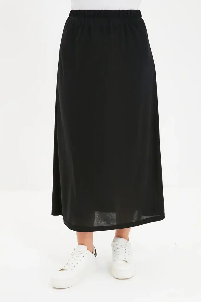 Trendyol Modest Ženska suknja Tctaw22Ee0018, Crna
