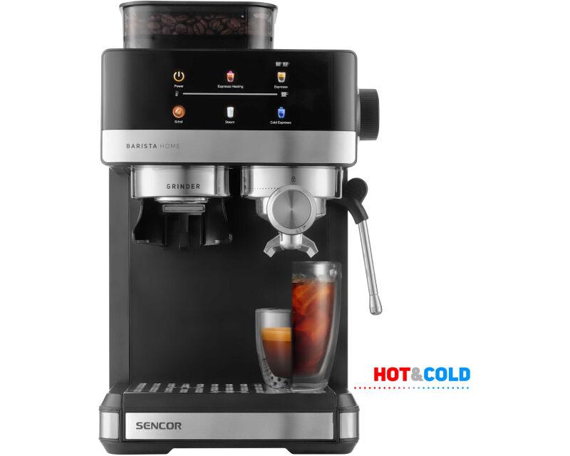 Sencor Aparat za espresso kafu SES 5000SS, 1350W, 20bara, Crni