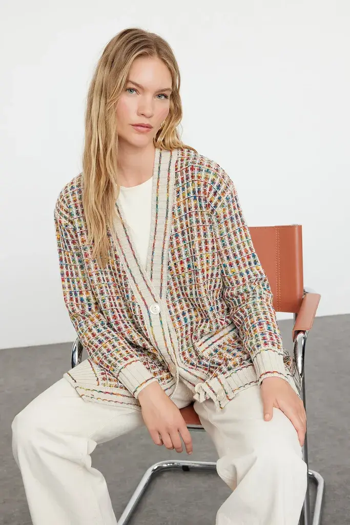 Trendyol Modest Ženski kardigan Tctaw22Th0144, Bež