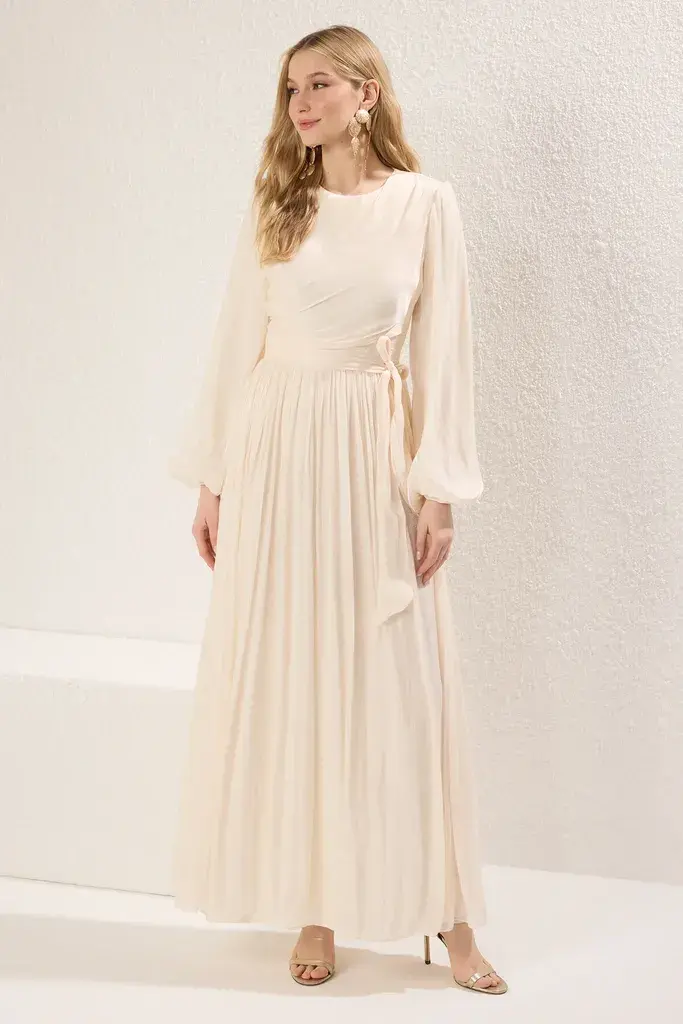 Trendyol Modest Ženska haljina, Krem