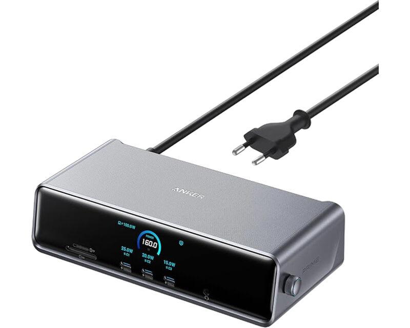 Anker Docking stanica Prime, 14u1, 140 W, Display link, Siva