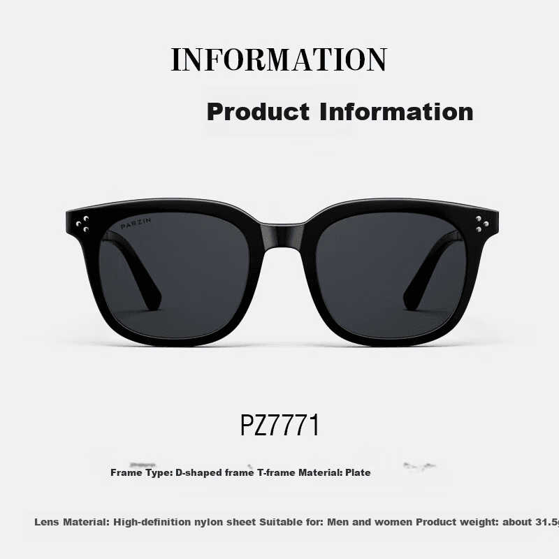 Parzin Unisex naočare za sunce, Crne