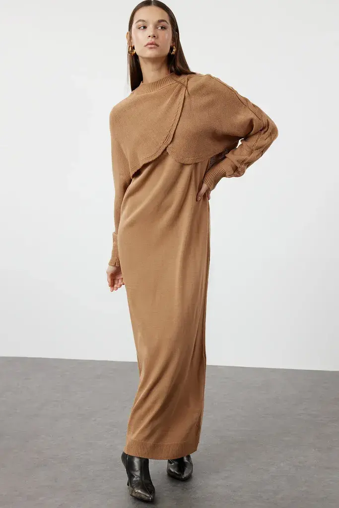 Trendyol Modest Ženski komplet Tctaw24Us00038, Smeđi