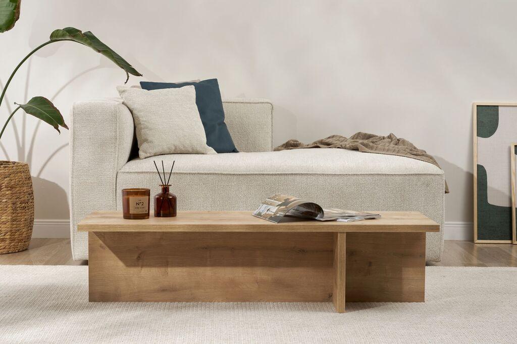 Nordure Klub sto Harbor, 120x30x45 cm, Boje hrasta