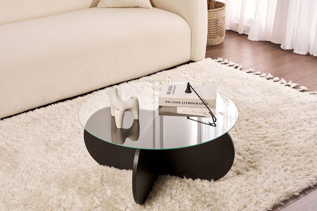 Nordure Klub sto Aeris, 75x35x75 cm, Crno-sivi