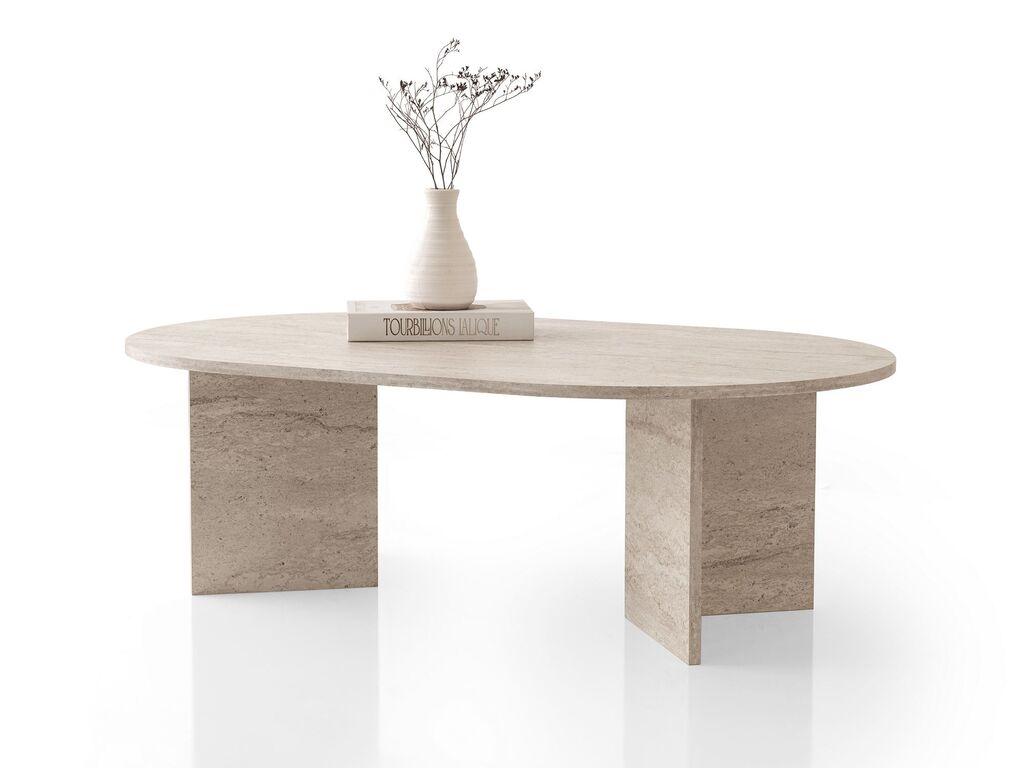 Hanah Home Klub sto Oscar-9544, 128x42x80 cm, Krem
