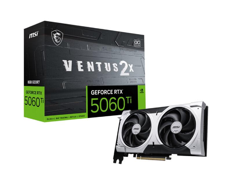 MSI Grafička kartica GeForce RTX 5060, TI VENTUS, 8G, 128bit, RTX 5060 Ti, 8G, VENTUS 2X OC PLUS