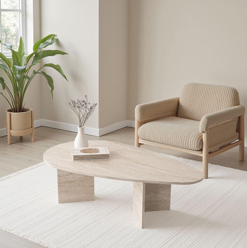 Hanah Home Klub sto Flap-9542, 139.5x42x79.5 cm, Krem