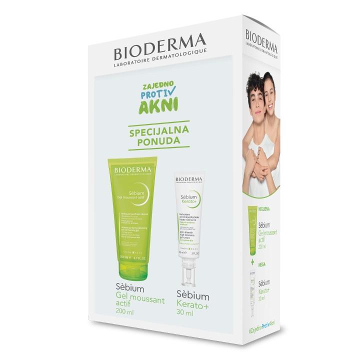Bioderma Set sebium gel actif 200ml+kerato gelkrem 30m
