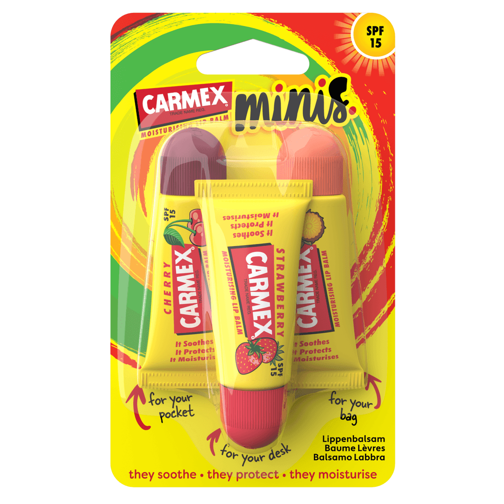 Carmex Set balzama za usne Minis, SPF15, 3 komada