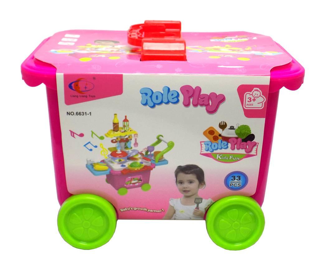 Igračka Fast food u koferu  Trolley OP841, 24x19x16cm, 33 komada