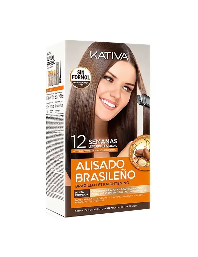 Kativa Set za brazilsko ispravljanje kose peglom Alisado Brasileno
