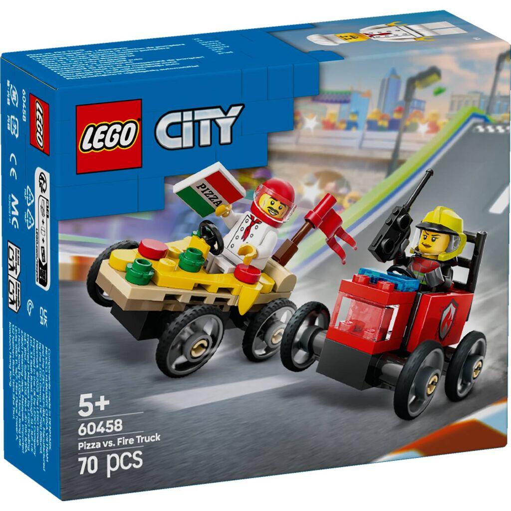LEGO City Vozilo za dostavu pica protiv vatrogasnog vozila 60458