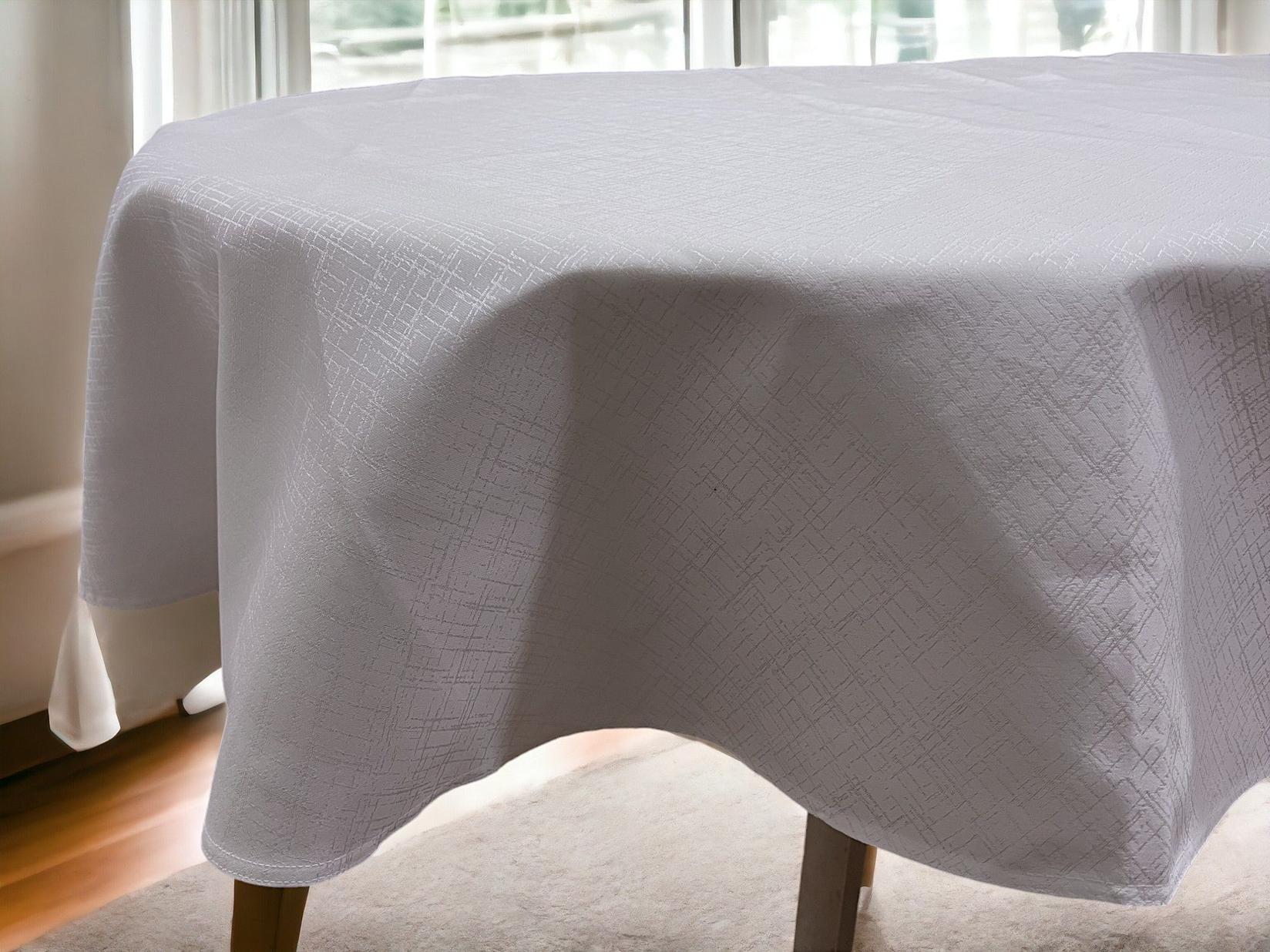 Stolnjak Okrugli 150cm Small Lines, Beli