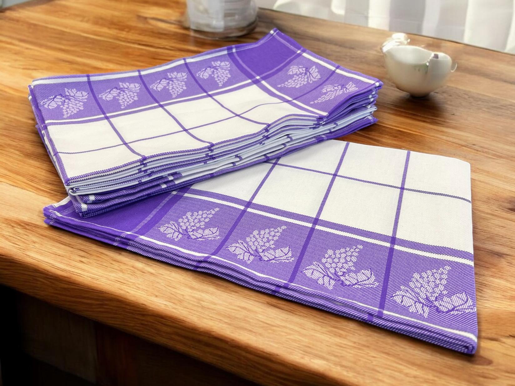 Kuhinjska krpa 50x70cm, Ljubičasto-bela
