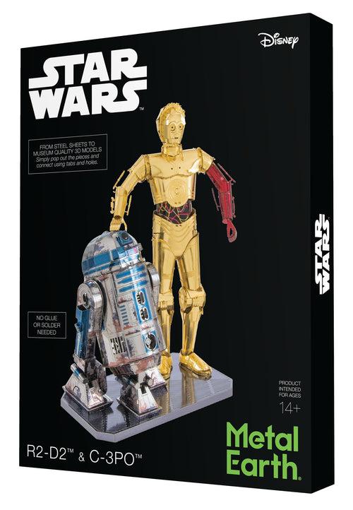 Metal Earth 3D metalna maketa STAR WARS Set robot C-3PO + R2D2, Zlatna boja