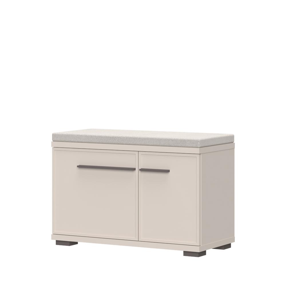 JELA Komoda (cipelarnik) sa jastukom za sedenje K2 - Kolekcija Opera - Kašmir mat lak/Kašmir mat lak - 76x53x36cm