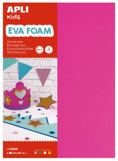 APLI Eva pena fluorescentne 4 boje A4, Šareni