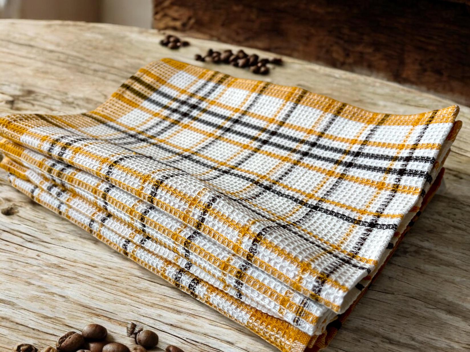 Kuhinjska krpa 45x65cm D9, Narandžasto-bela