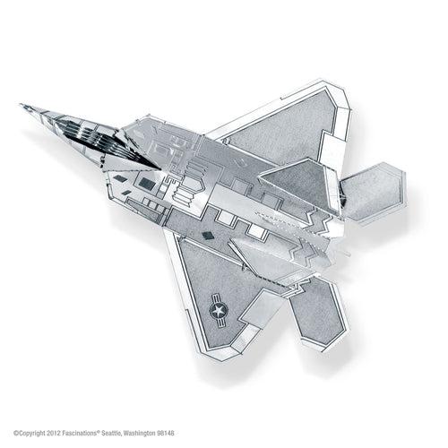 Metal Earth 3D metalna maketa Avion F22 Raptor, Srebrne boje