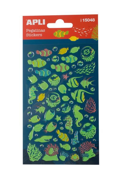 APLI Nalepnice koje sijaju u mraku Ribe, Zelene