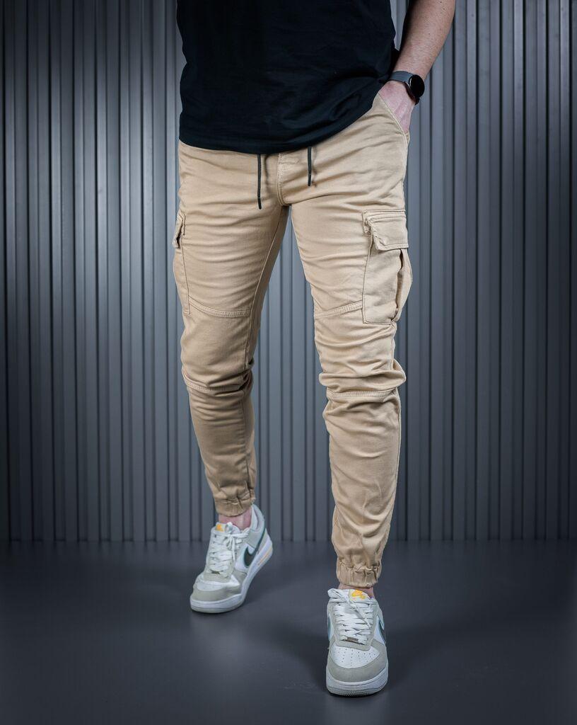 Denistar Muške pantalone 100/2541, Kargo, Bež