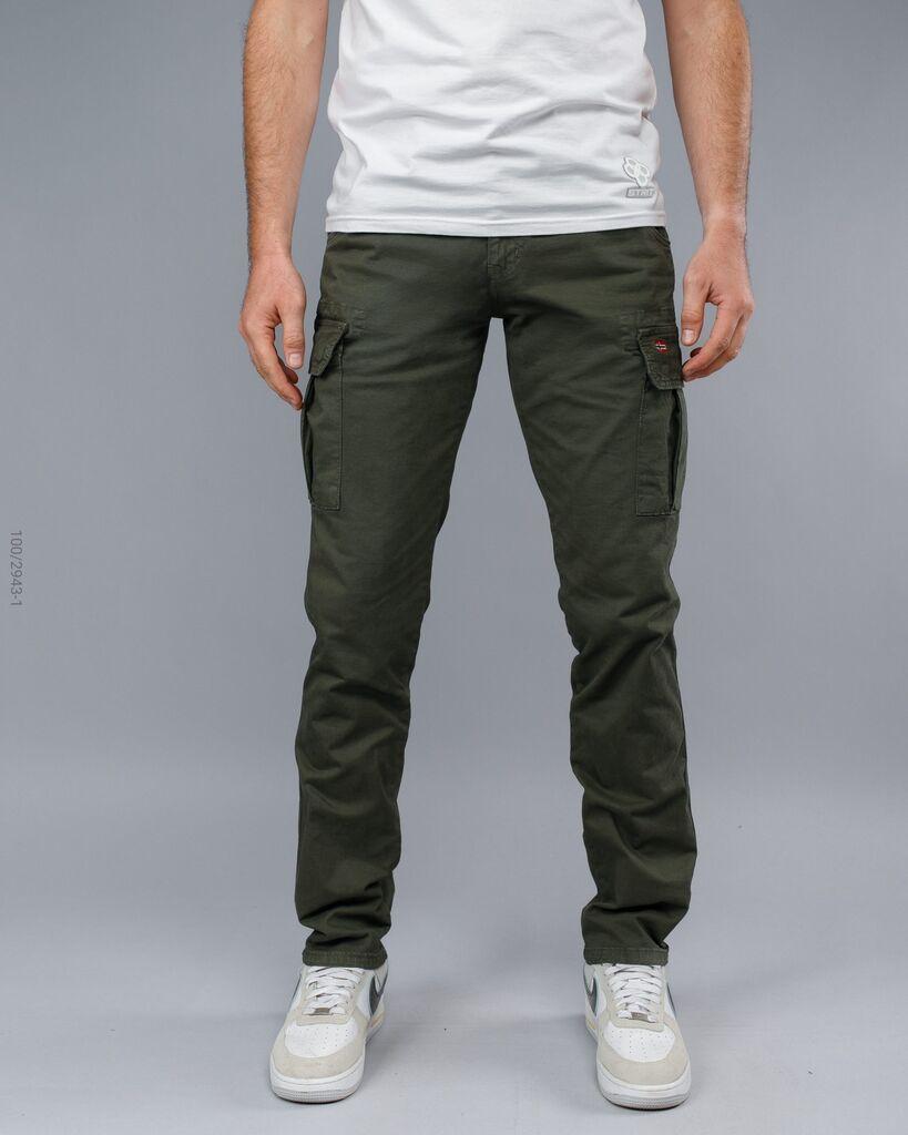 Denistar Muške pantalone 100/2943, Kargo, Maslinaste