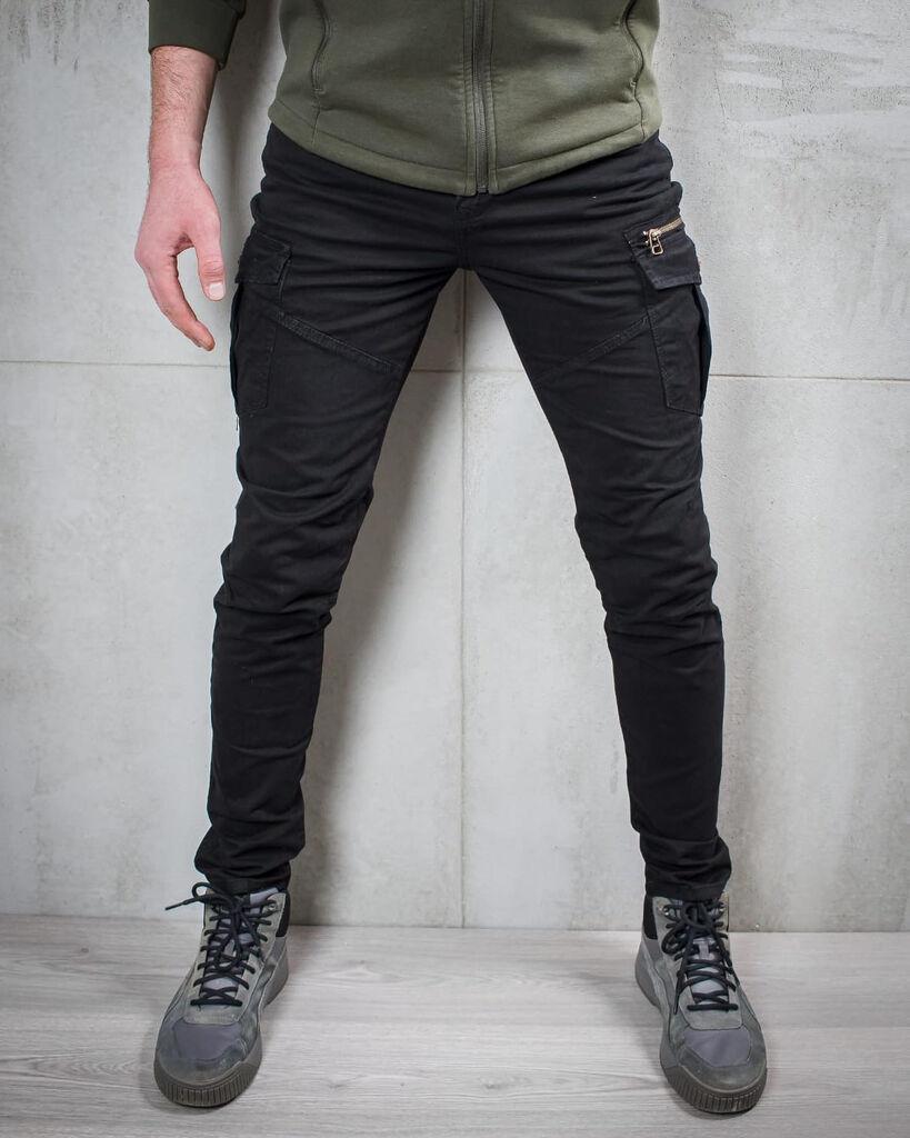 Denistar Muške pantalone 100-2548-2, Kargo, Crne