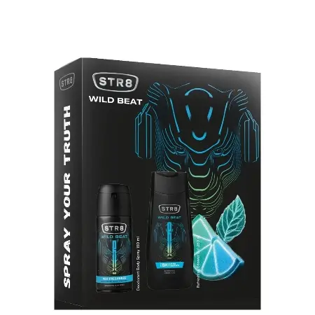 Str 8 Muški set Wild beat Dezodorans 150ml + gel za tuširanje 250ml