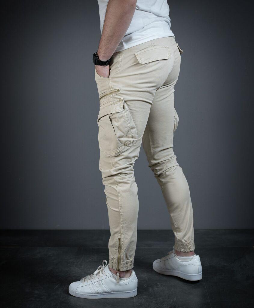 Denistar Muške pantalone 100/2708, Kargo, Bež