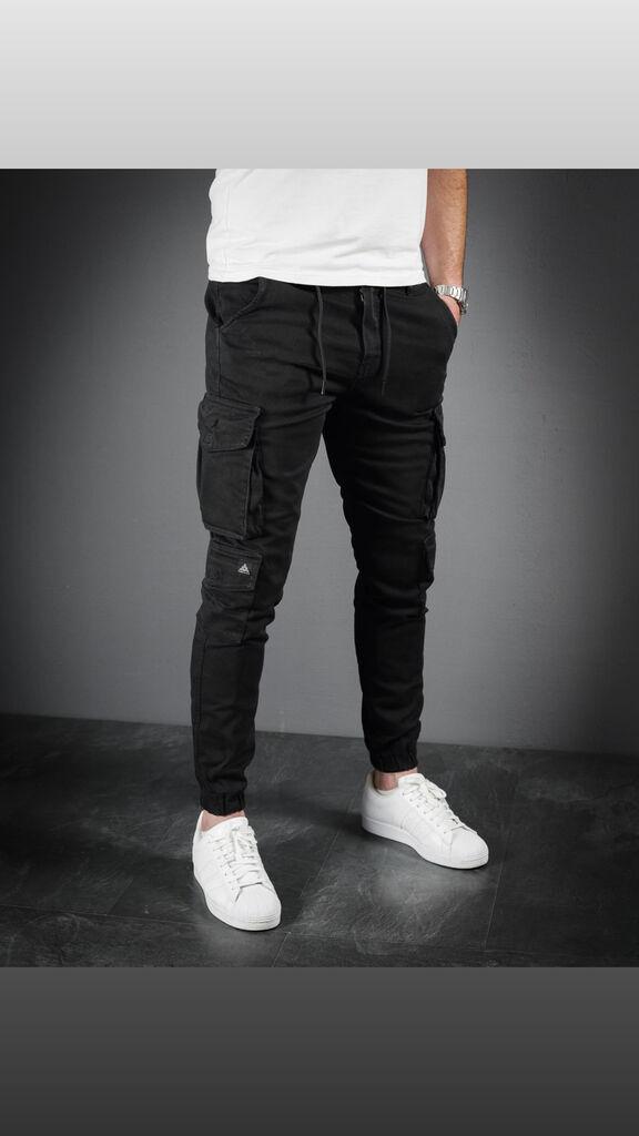 Denistar Muške pantalone 100/2599, Kargo, Crne