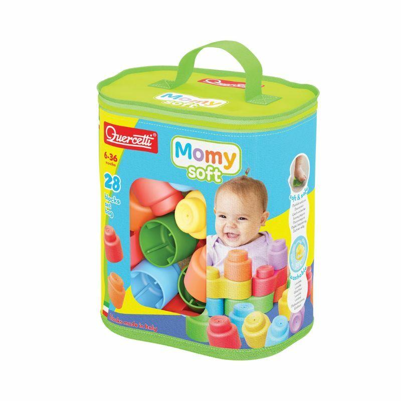 Quercetti Mekane kocke za bebe Momy Soft Bag, 28 komada