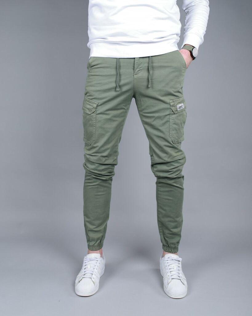 Denistar Muške pantalone 100/2865, Kargo, Zelene