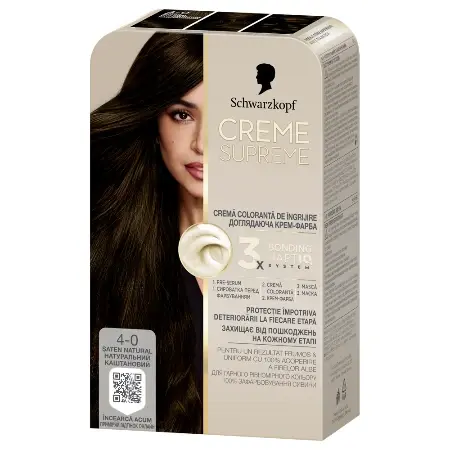 Schwarzkopf Farba za kosu Creme supreme,  4-0 natural dark