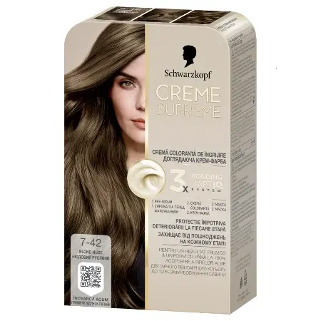 Schwarzkopf Farba za kosu Creme supreme,  7-42 nude beige blonde