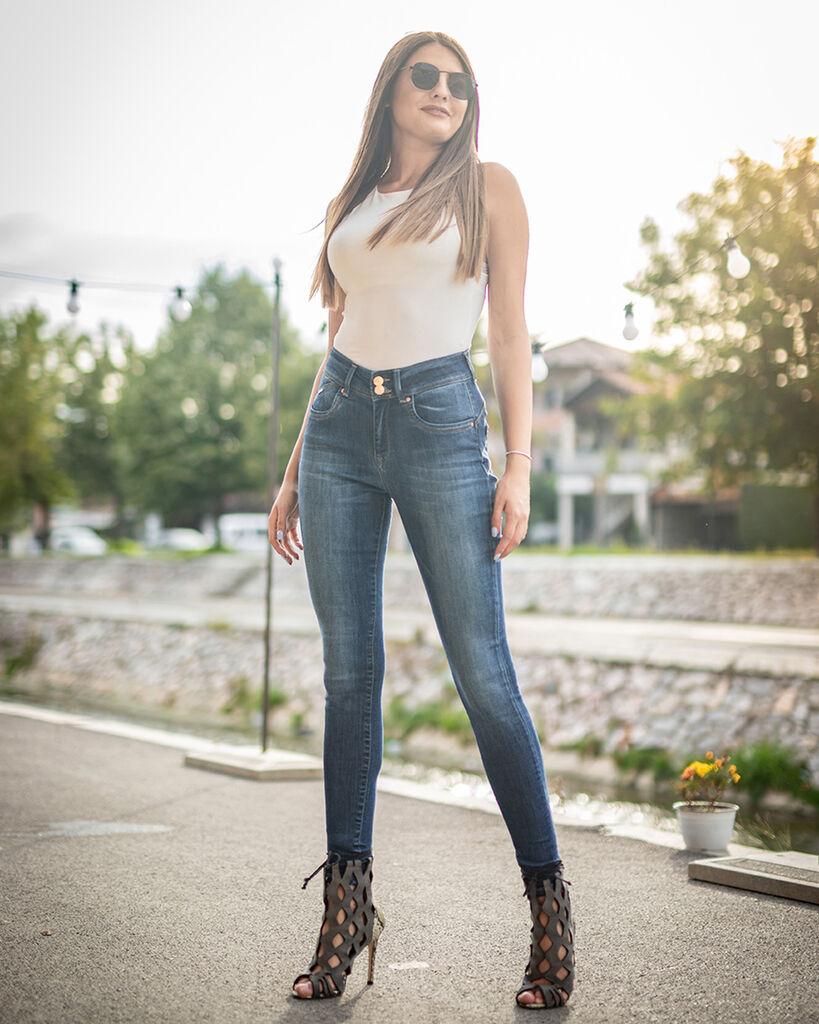 Denistar Ženske farmerke 200-3196, Slim fit, Plave