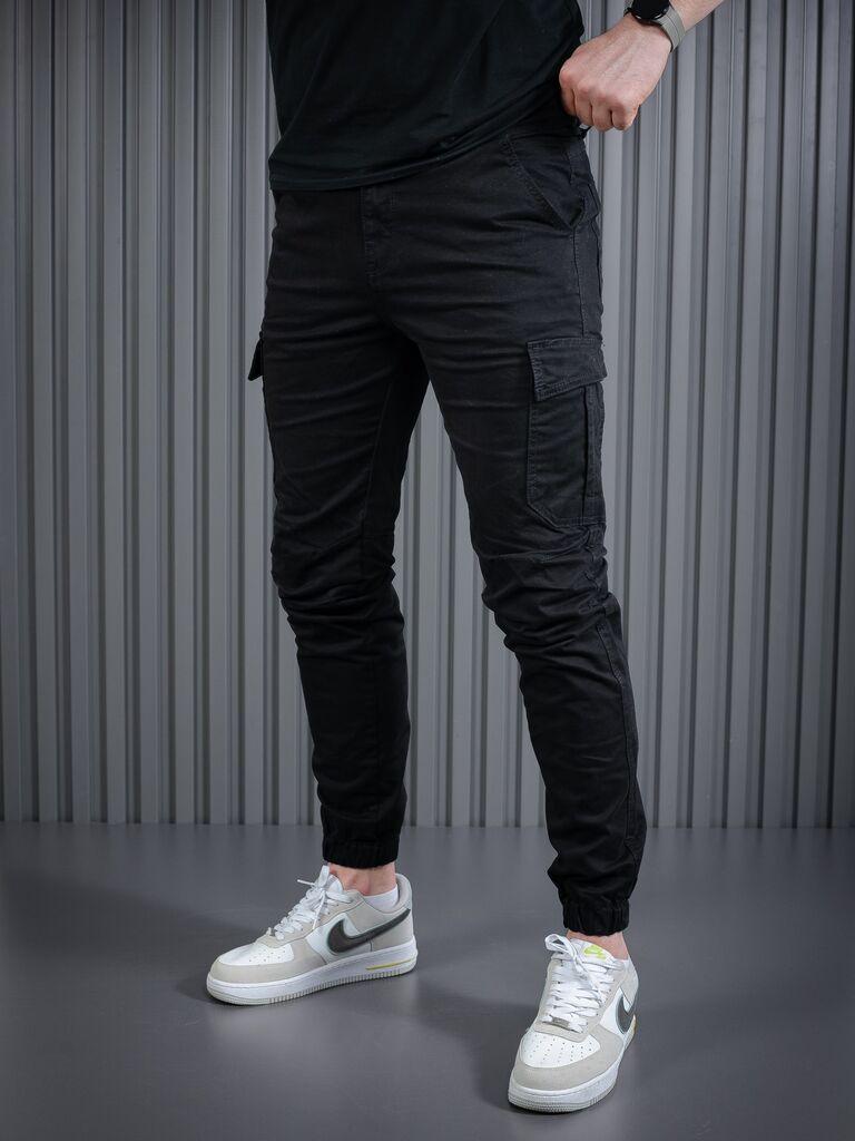 Denistar Muške pantalone 100/2225, Kargo, Crne