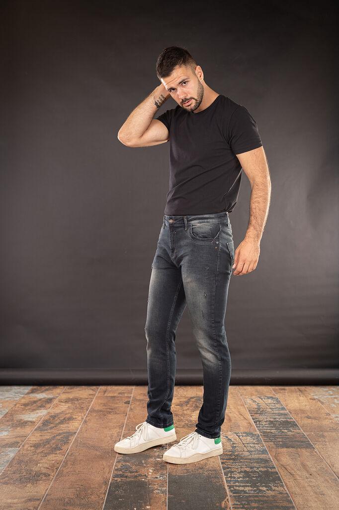 Denistar Muške farmerke 100-2361, Regular, Crne