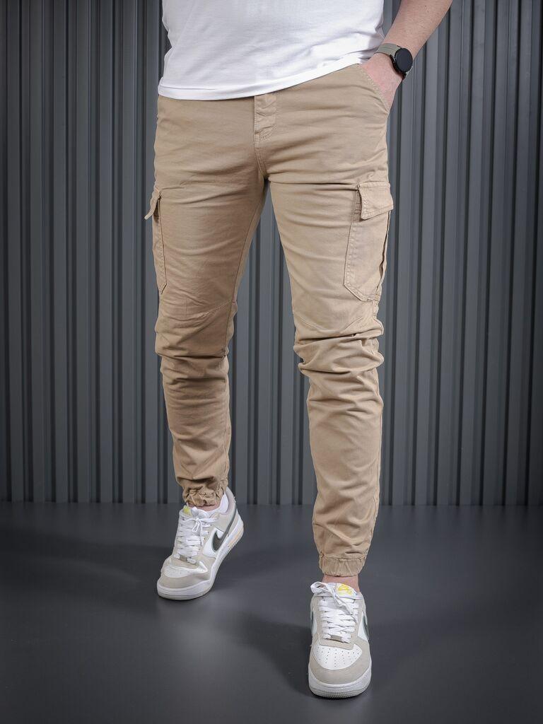 Denistar Muške pantalone 100/2225, Kargo, Bež