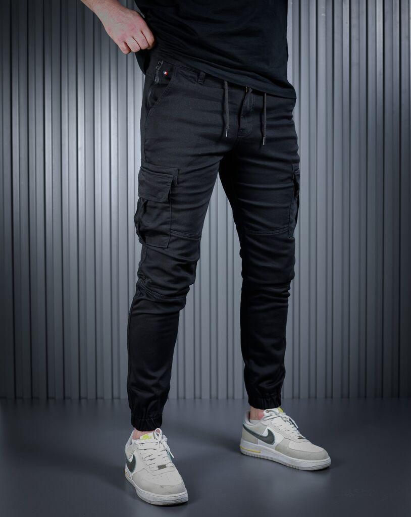 Denistar Muške pantalone 100/2541, Kargo, Crne