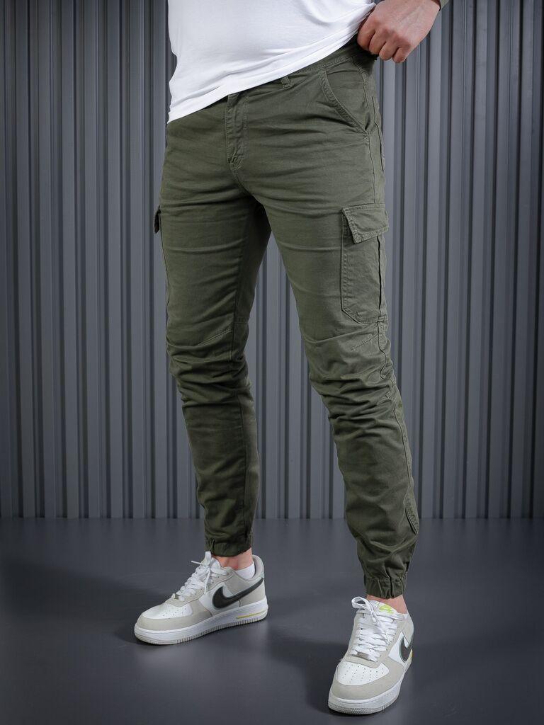 Denistar Muške pantalone 100/2225, Kargo, Maslinaste