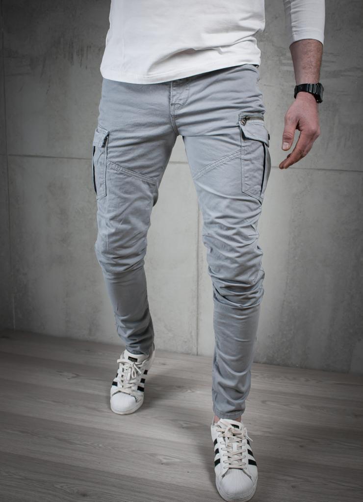 Denistar Muške pantalone 100-2548-4, Kargo, Sive