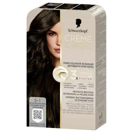 Schwarzkopf Farba za kosu Creme supreme,  5-1 cool brown