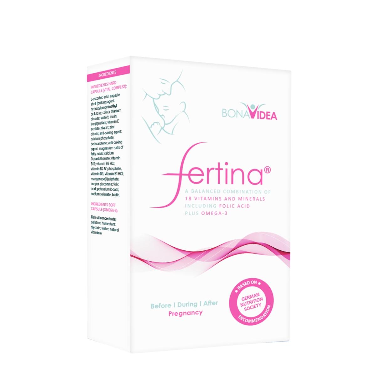 BONAVIDEA Fertina Kompleks za trudnice i dojilje, 30 tvrdih + 30 mekanih kapsula